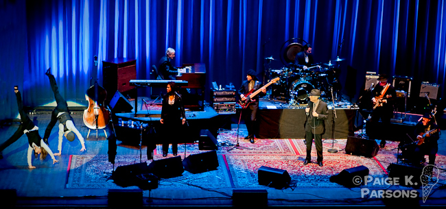 Leonard Cohen performs at the second of three sold out shows at The Paramount Theater in Oakland, CA.